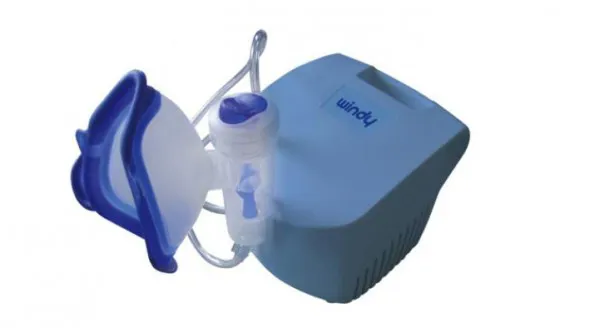 Aerosol con compressore rotativo a pistone
